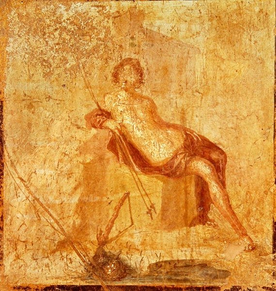 Narcissus, fra Pompeji, 1. århundrede f.Kr.-79 e.Kr af Roman Roman