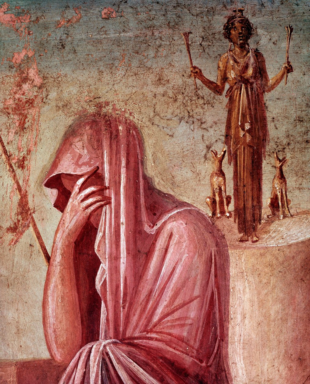 Agamemnon, i Iphigenia-offeret (fresco af Roman