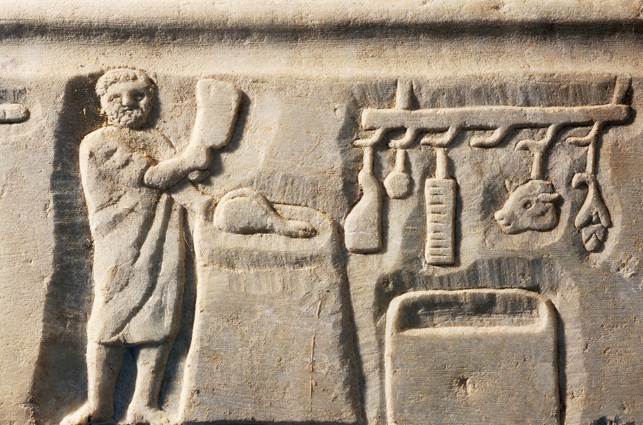 Slagter, basrelief, romersk civilisation af Roman