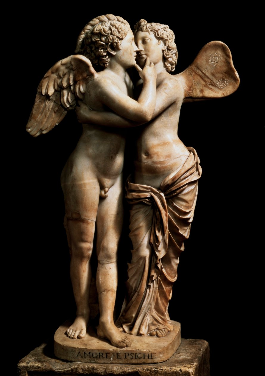 Amor og psyke (marmor) af Roman