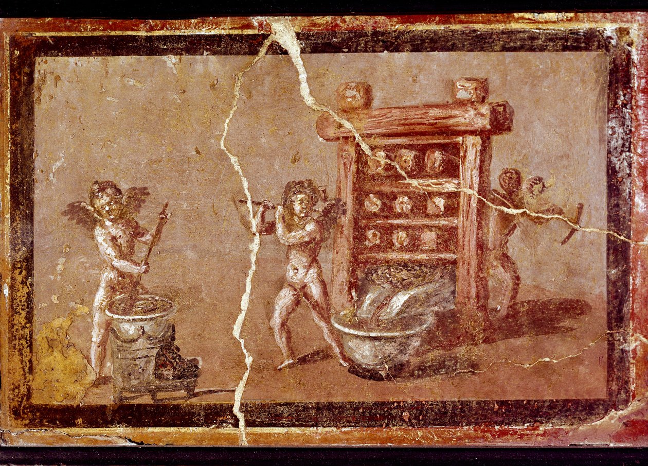 Amorer arbejder (fresco af Roman