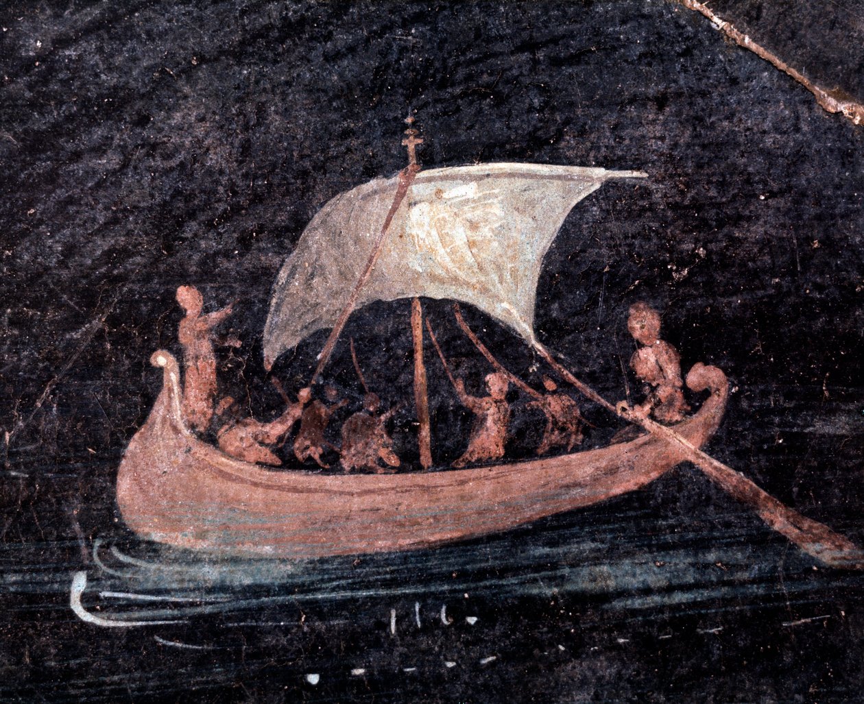Fiskerbåd (fresko af Roman