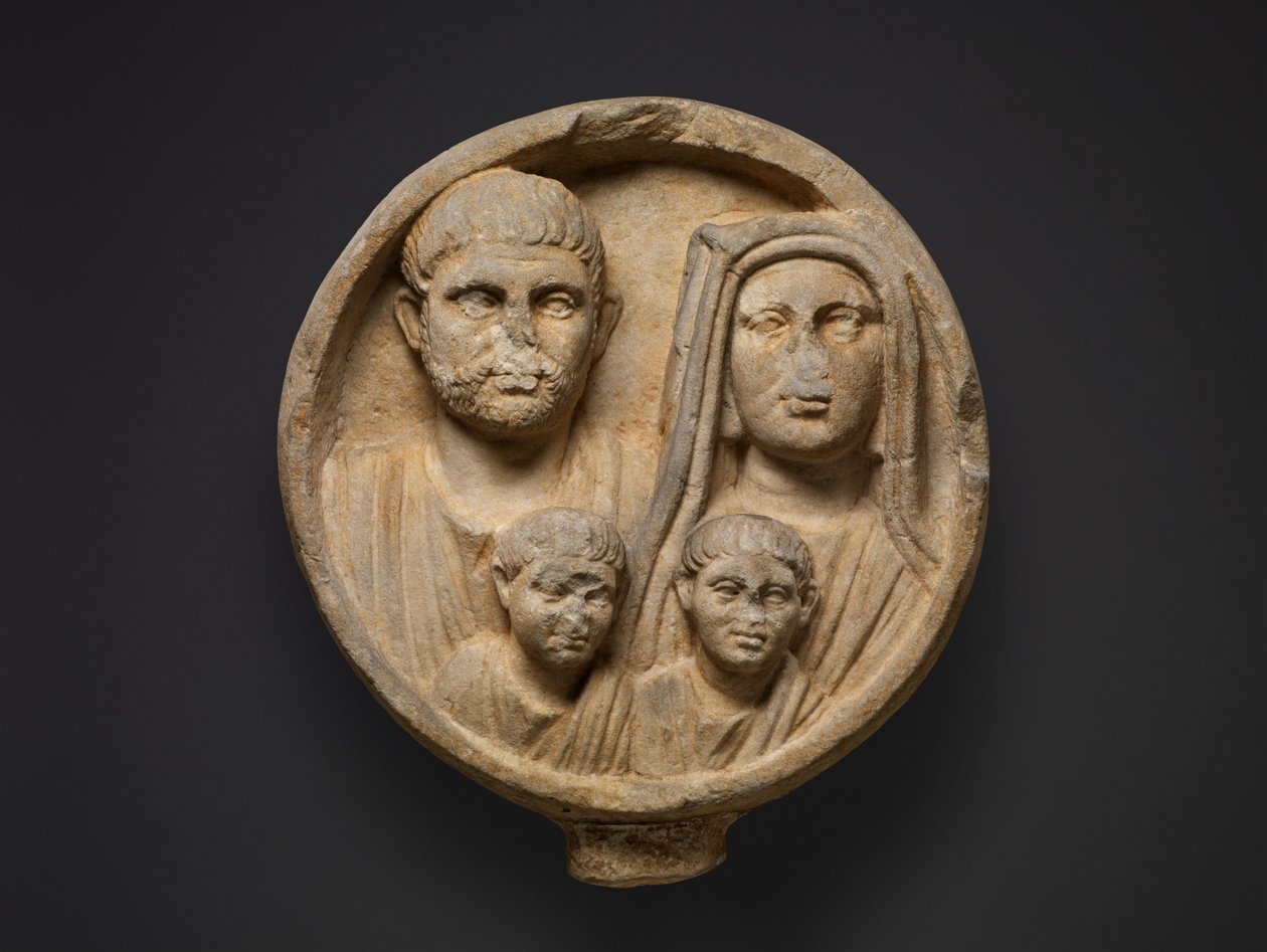 Begravelsesrelief, 2.–3. århundrede e.Kr. (marmor) af Roman