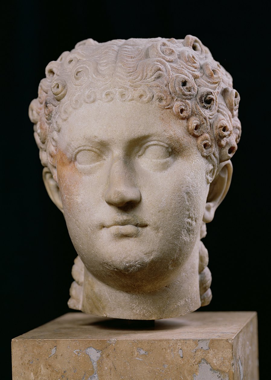 Leder af Agrippina den Yngre (ca. 16-59) (marmor) af Roman