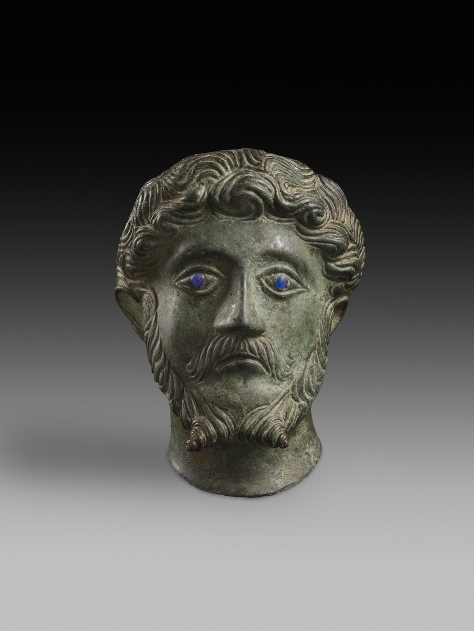 Hoved af Marcus Aurelius, 161-180 AD (bronze) af Roman