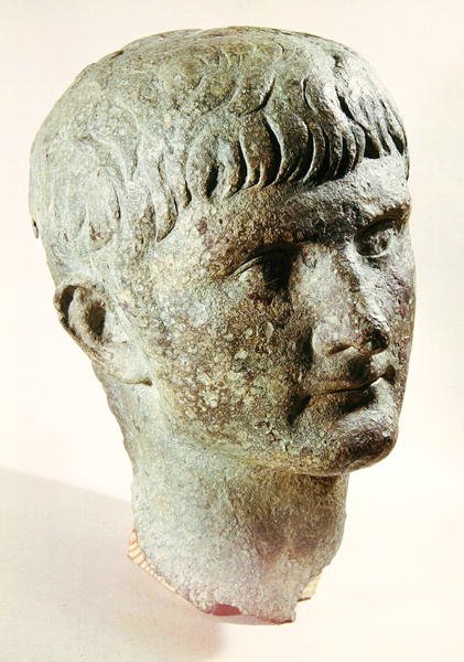 Leder af Tiberius (42 f.Kr.-37 e.Kr.) (bronze) af Roman