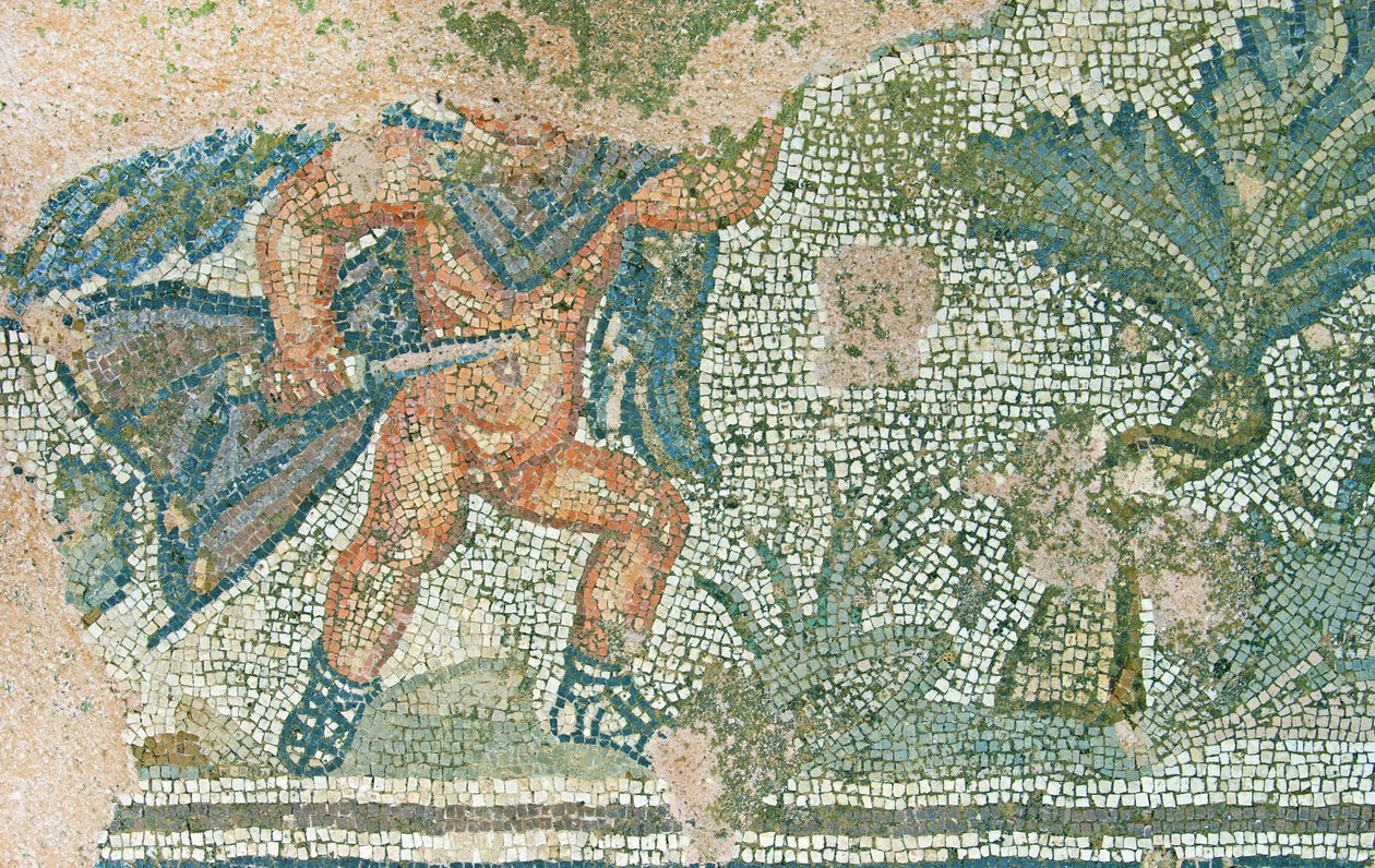 Jagtscene, House of Dionysos, Paphos, Cypern (mosaik) af Roman