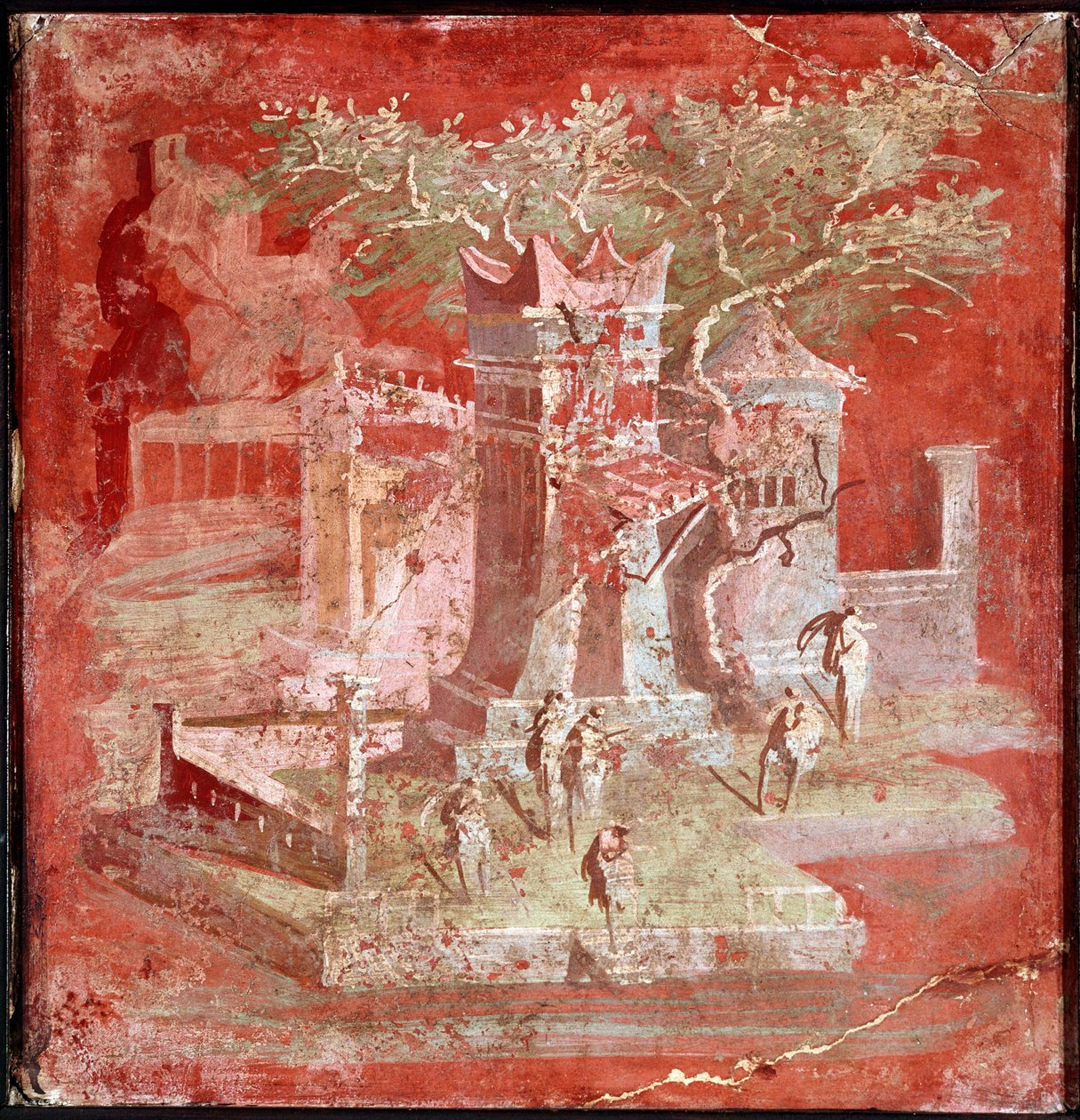 Landskab med sycomores (fresco af Roman