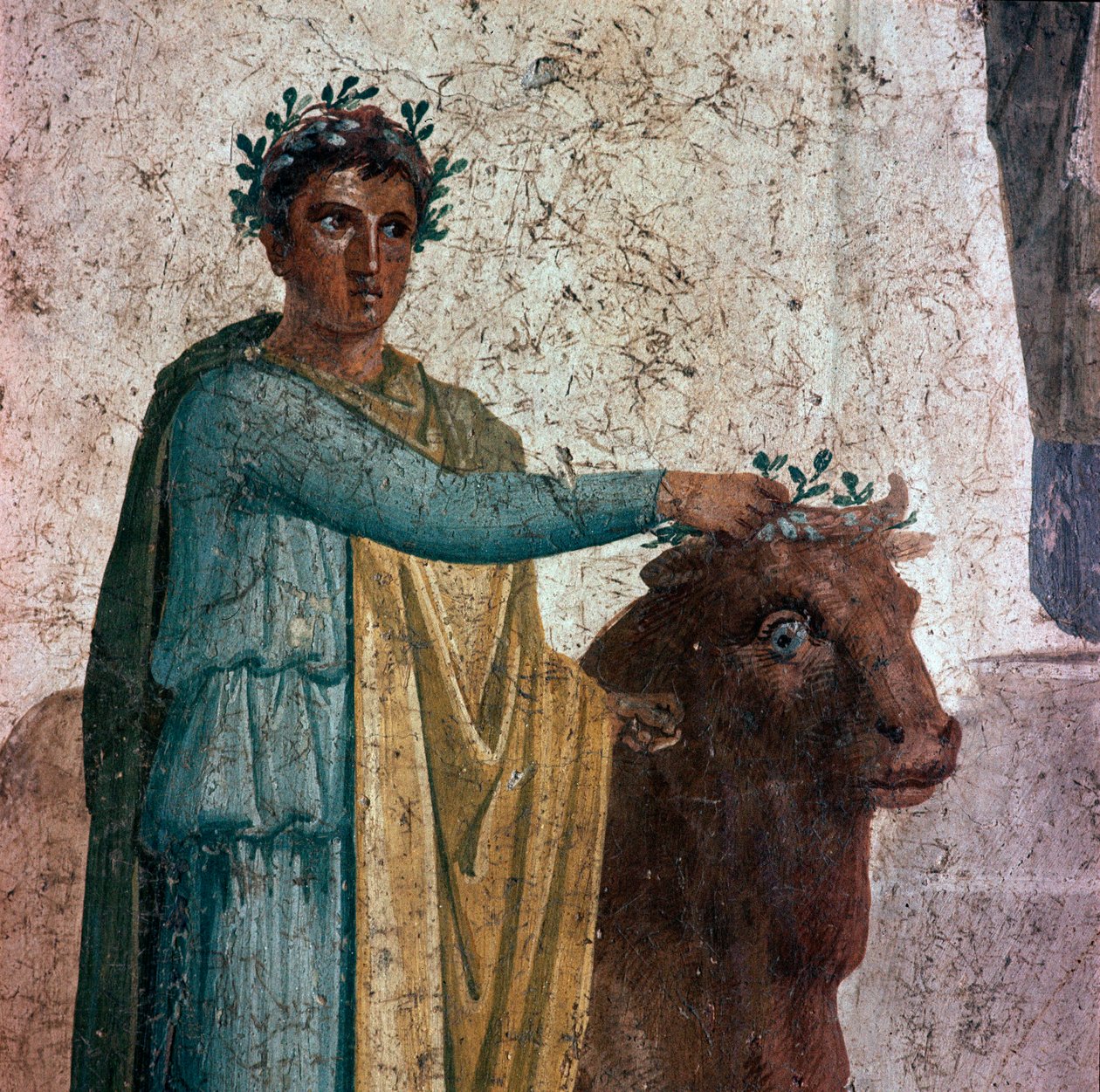 Pelias og hans nevø Jason (fresko, 40-60 e.Kr.) af Roman