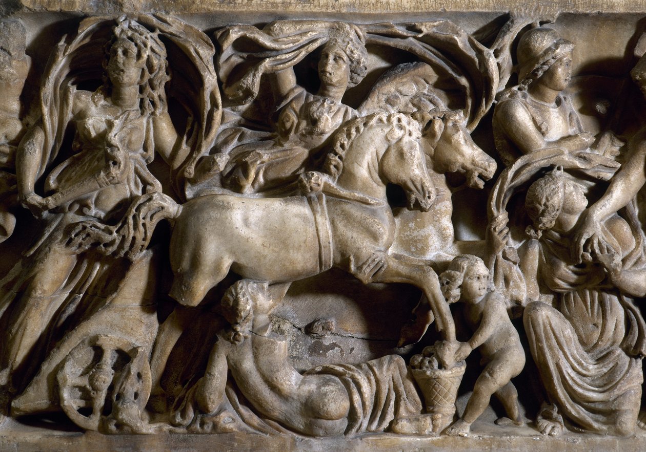 Rapture of Proserpina, detalje (marmor) af Roman