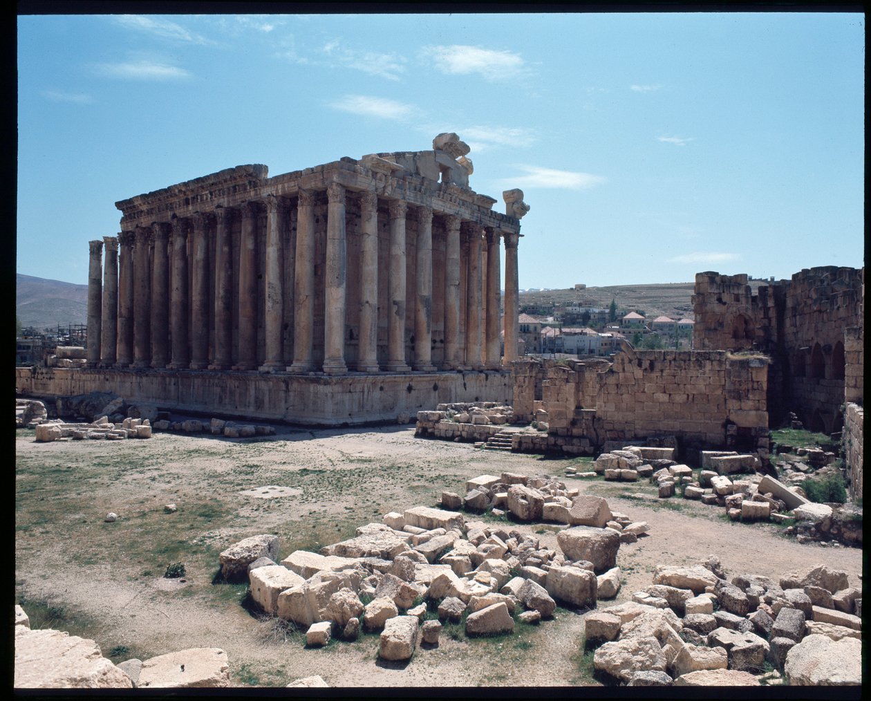 Rester af Bacchus-templet af Roman