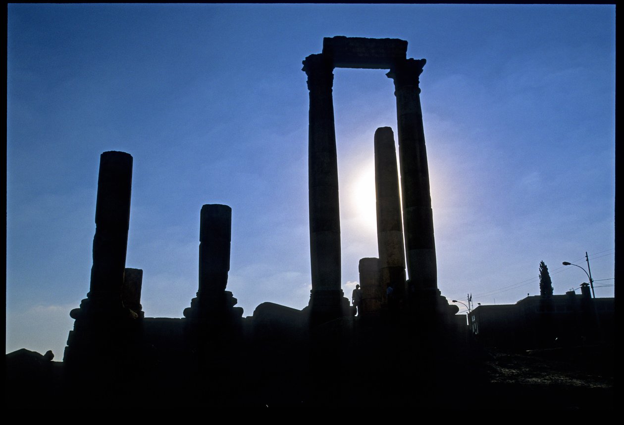Romerske ruiner, Amman, Jordan, Mellemøsten af Roman