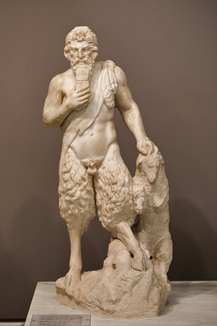 Statue af guden Pan, 2. århundrede af Roman