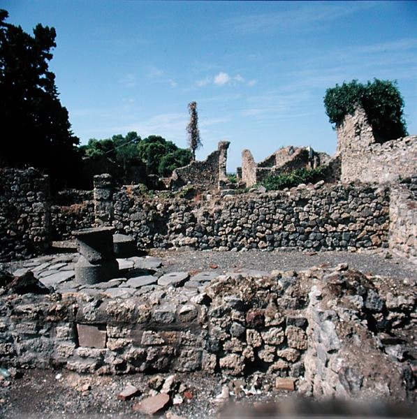 Udsigt over ødelagte huse af Roman