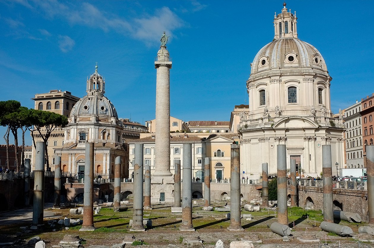 Udsigt over Forum og Trajans søjle af Roman
