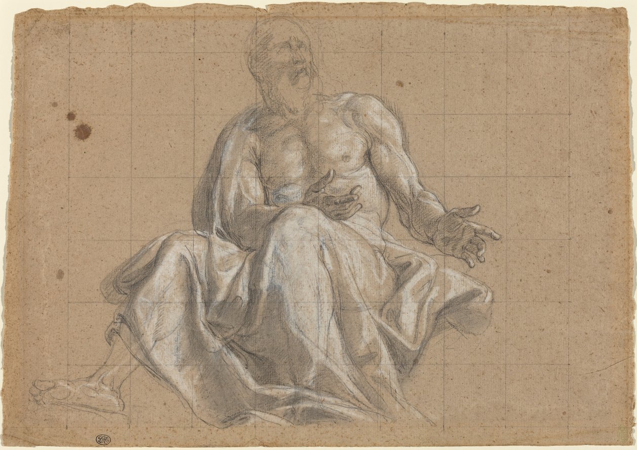 En ældre mand i klassisk draperi af Roman 18th Century
