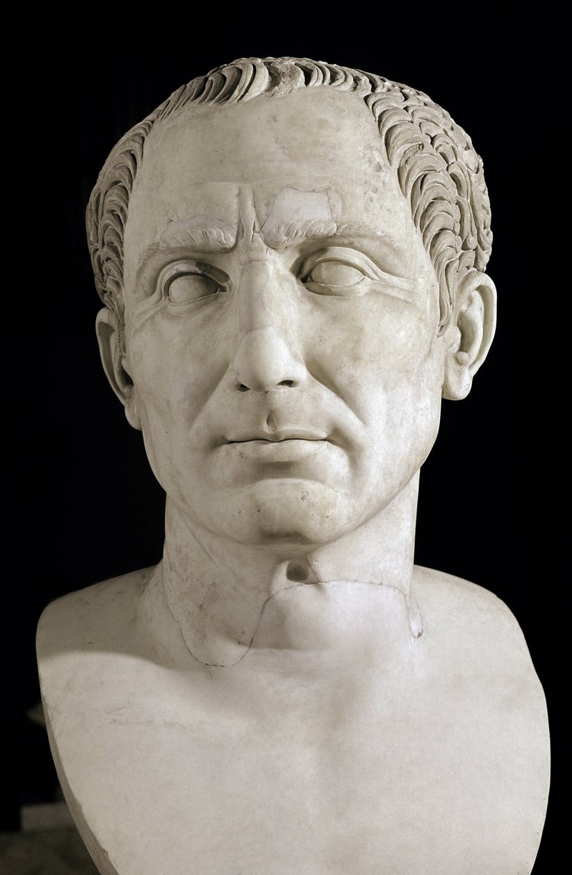 Buste af Jules Cesar (Julius Gaius CAESAR af Roman Roman
