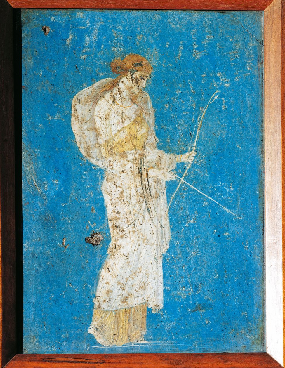 Romersk freskomaleri, der forestiller Diana, fra Pompei, Italien af Roman Roman