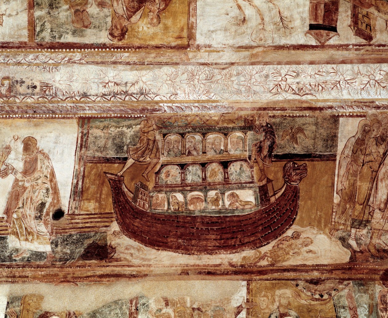 Noahs bue (loftsmaleri) af Romanesque