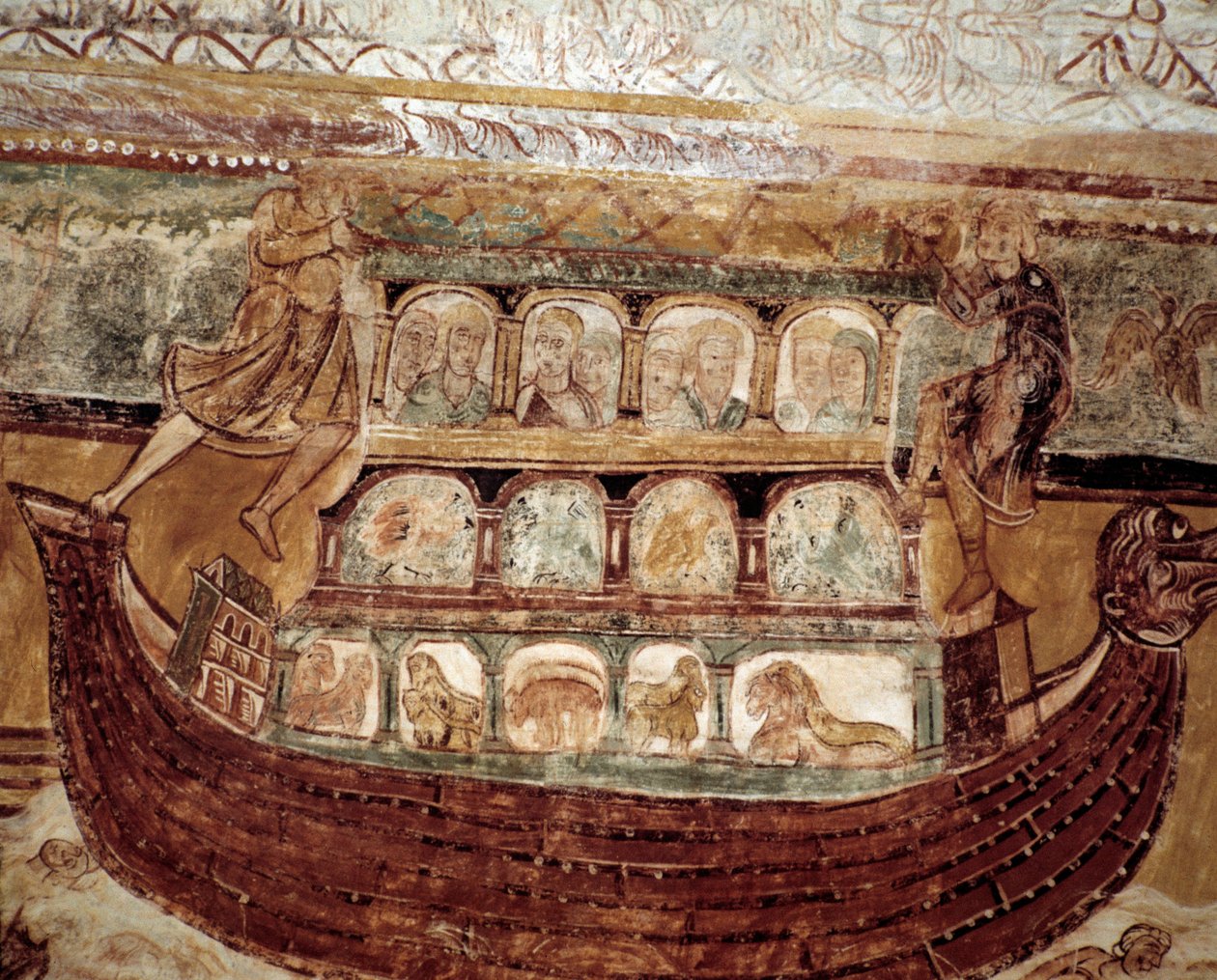 Noahs bue (loftsmaleri) af Romanesque