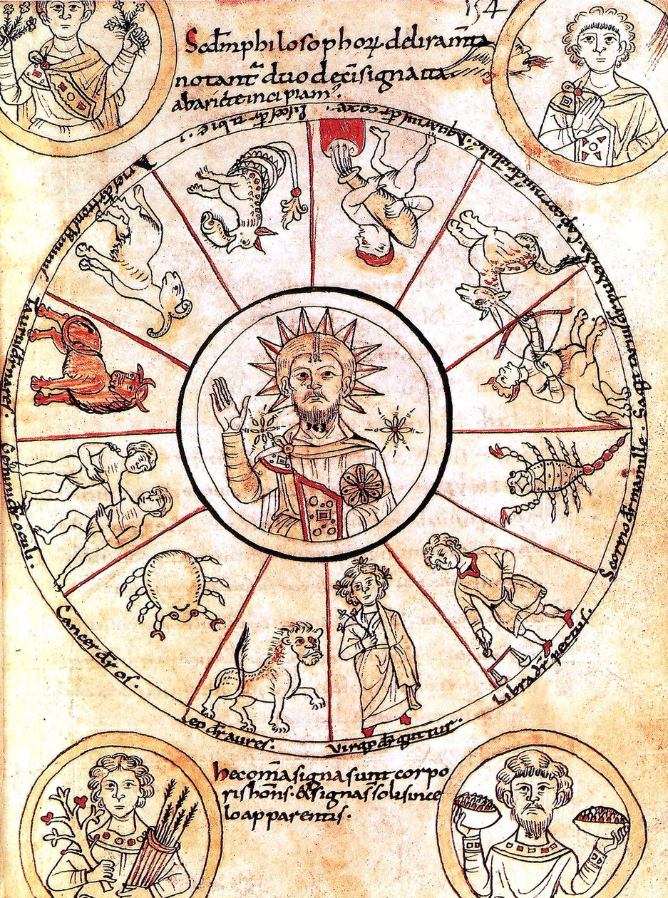 Solen omgivet af stjernetegn af Romanesque