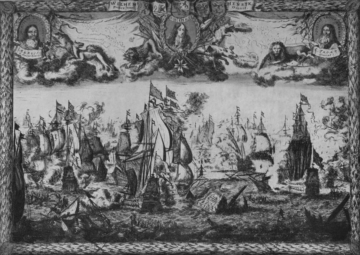 Slaget på Texel, c1675 af Romeyn de Hooghe