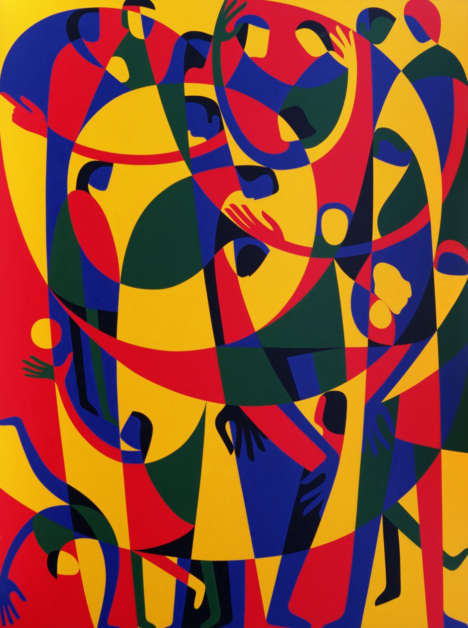 Live Adventurously, 1998 (akryl ombord) af Ron Waddams