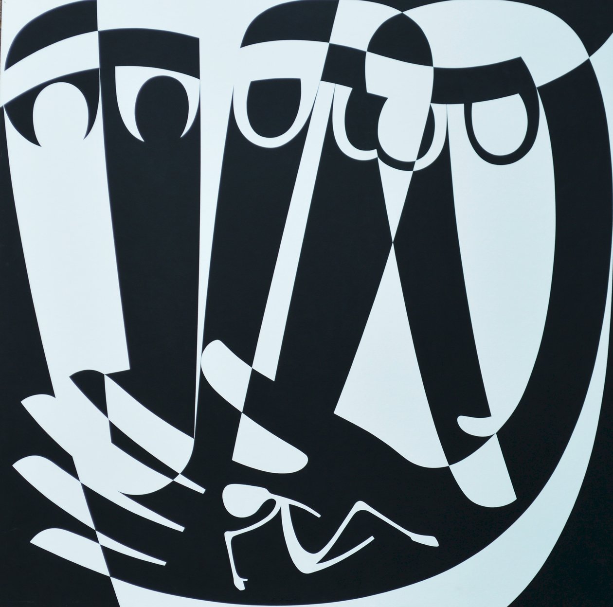 Peace Work, 1999 (akryl på tavle) af Ron Waddams