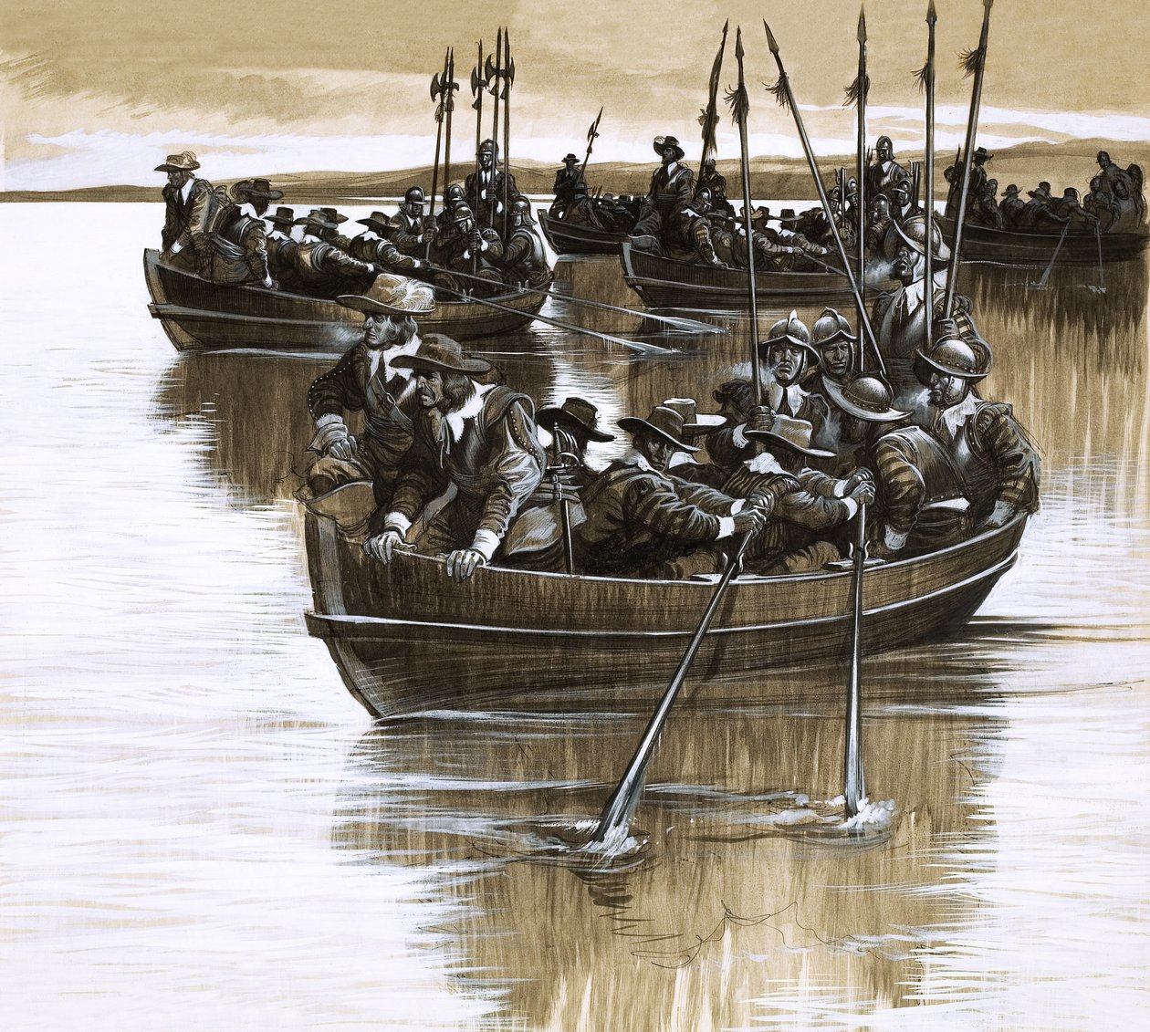 Skotterne og irerne trodser Cromwell af Ron Embleton