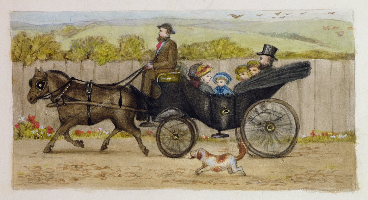 In the Carriage, Addiscombe, 1883 af Rosa Clementina Petherick