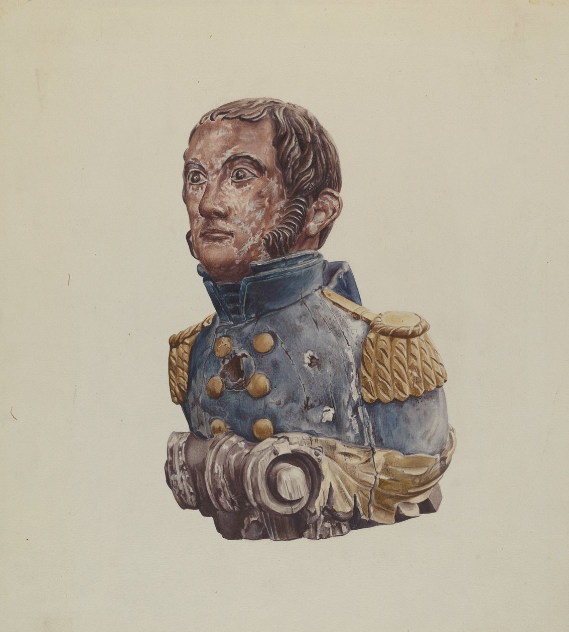 Figurhoved: Søofficer af Rosamond P. Gray