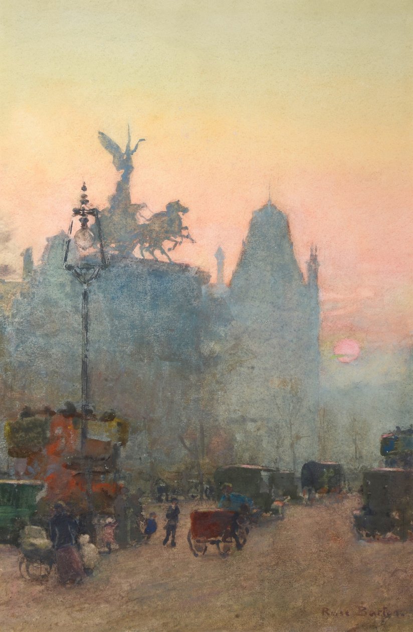 Wellington Arch, London (akvarel) af Rose Maynard Barton