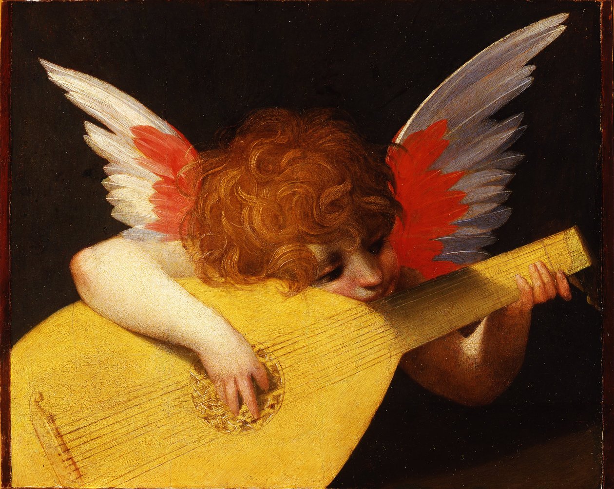 Musikalsk engel, 1521 af Rosso Fiorentino