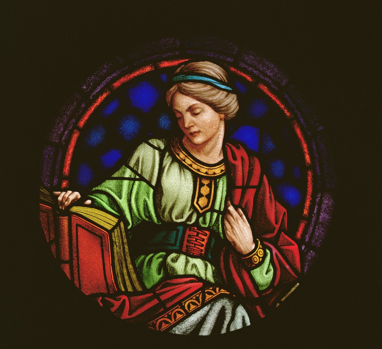 Erudition eller St. Lucy (glasmaleri) af Roth Miksa