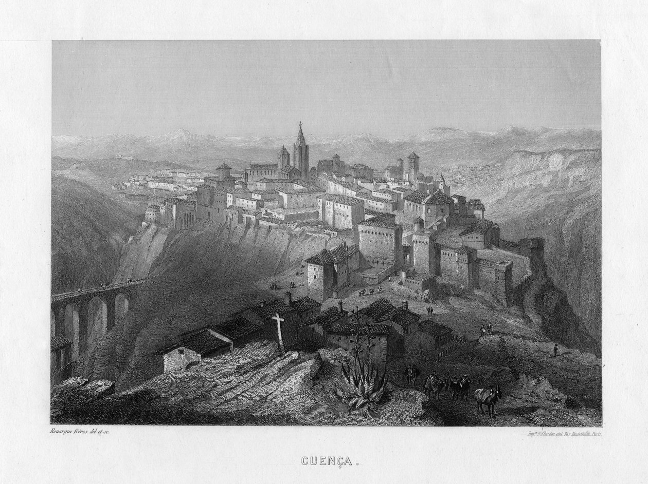 Cuenca, Spanien, 1800-tallet. af Rouargue Brothers