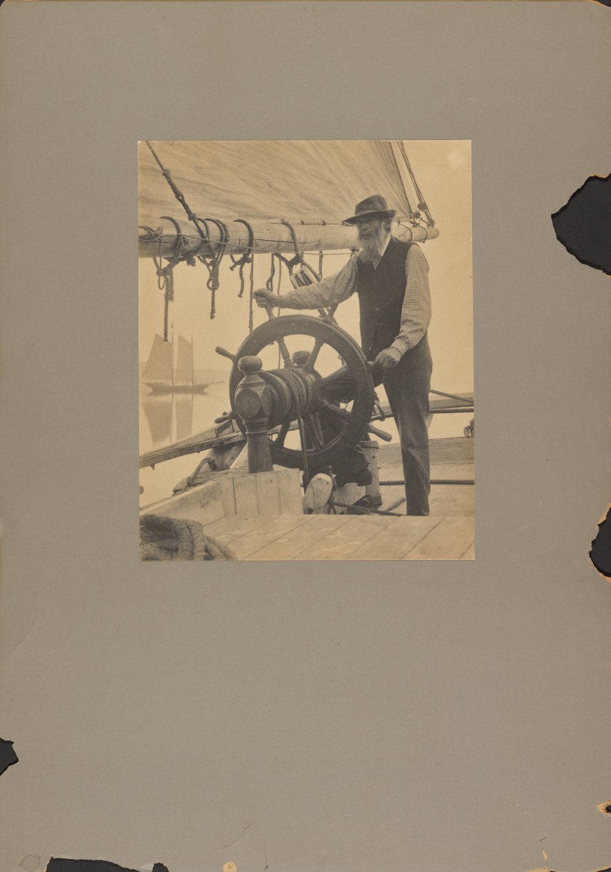 [Mand ved et skibshjul] af Rudolf Eickemeyer, Jr.