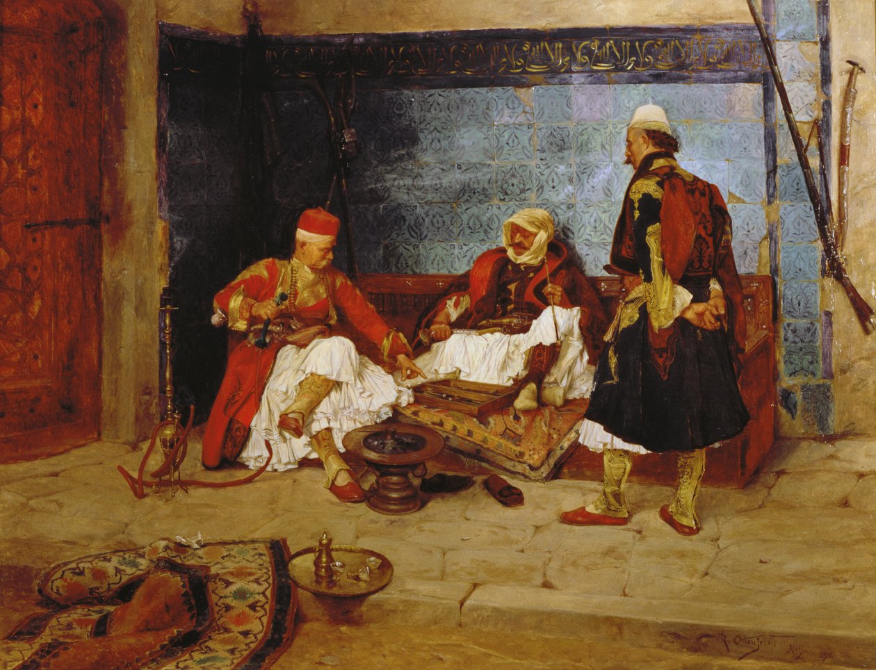 Backgammon, 1890 af Rudolf Otto Ritter von Ottenfeld