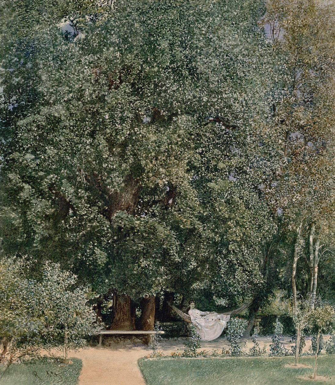 Fra spa-parken i Tepliz af Rudolf von Alt
