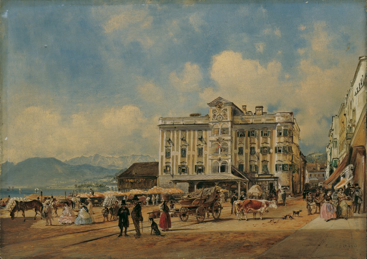 Rådhuset i Gmunden af Rudolf von Alt