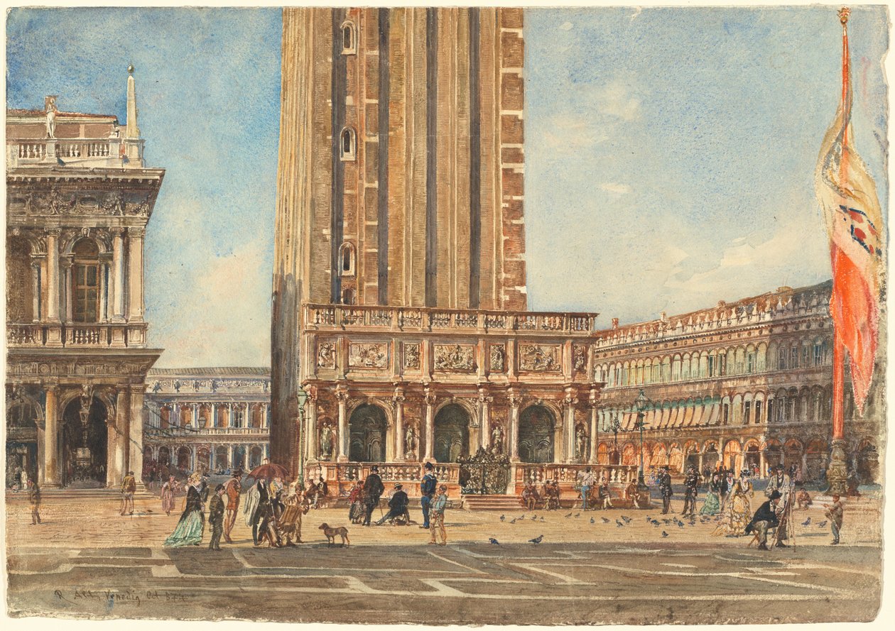 Piazza San Marco af Rudolf von Alt