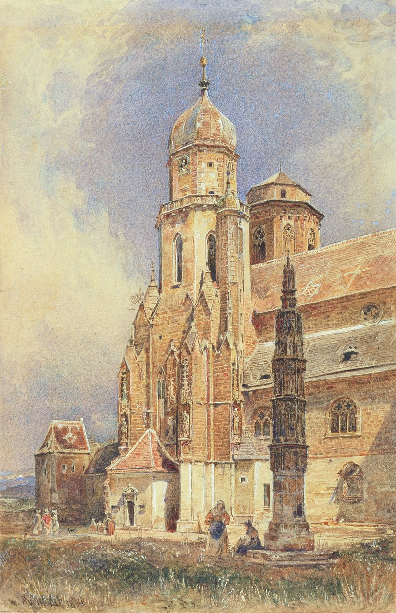 Klosterkirke i Klosterneuburg, 1844 af Rudolf von Alt