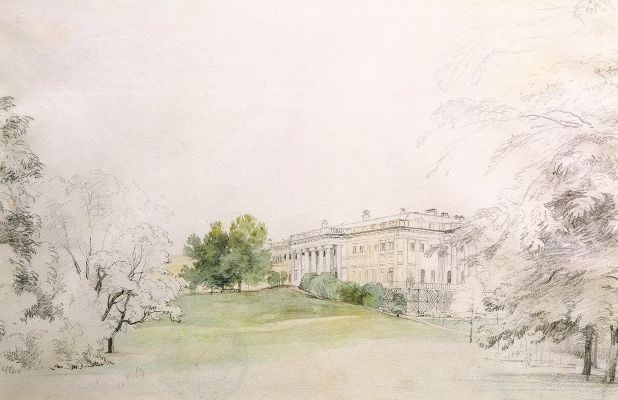 Razumovsky Palace (blyant og toilet) af Rudolf von Alt
