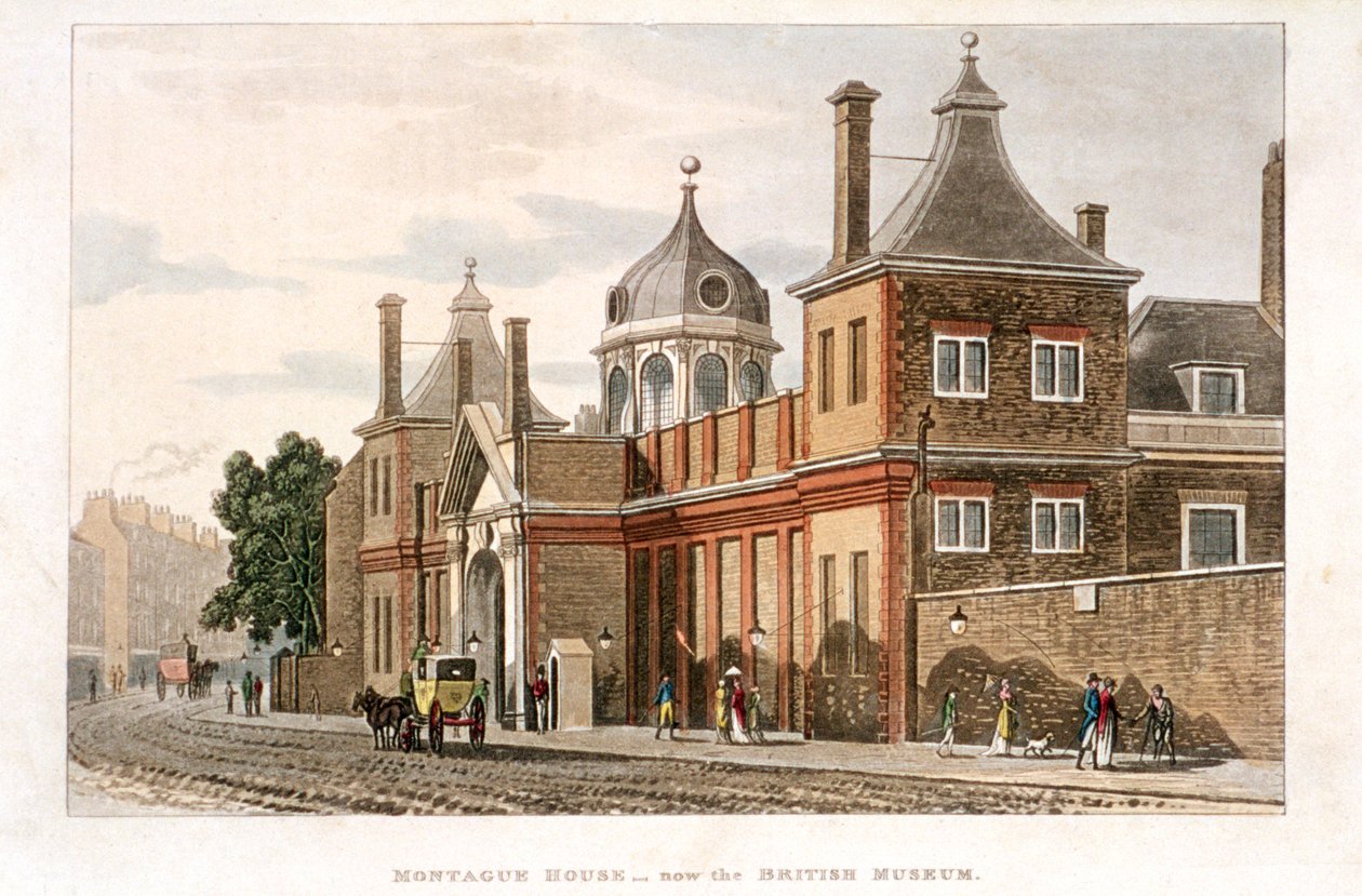 British Museum, Holborn, London, c1810 af Rudolph Ackermann