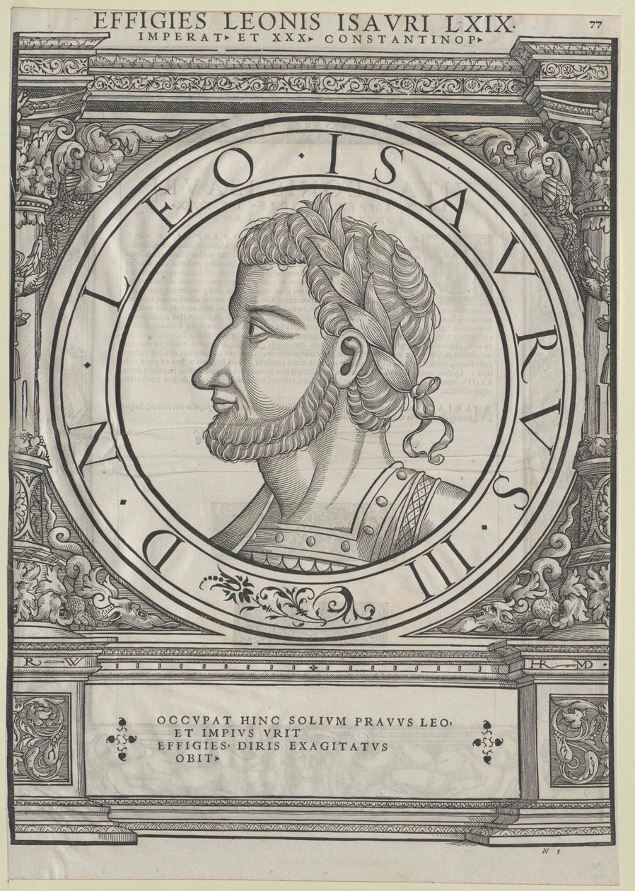 Den østromerske kejser Leo III (tryk) af Rudolph Wyssenbach