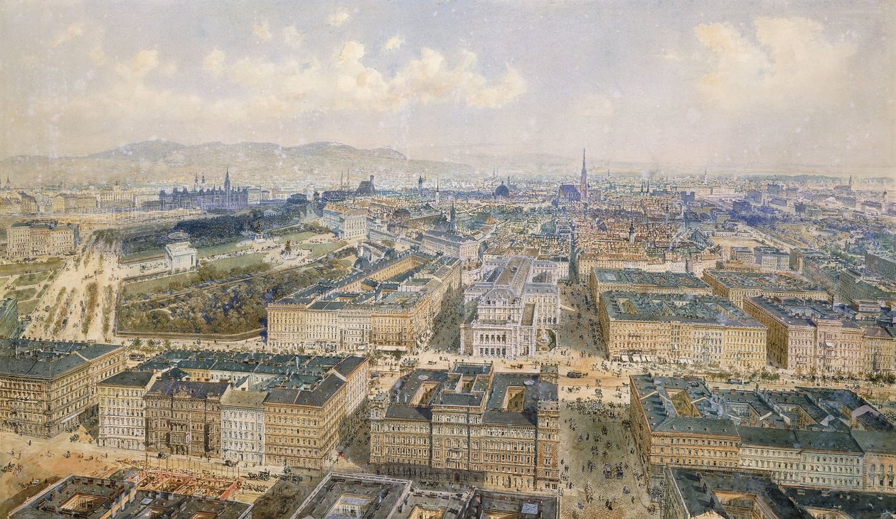 Panorama af Wien, 1871 af Rudolf von Alt