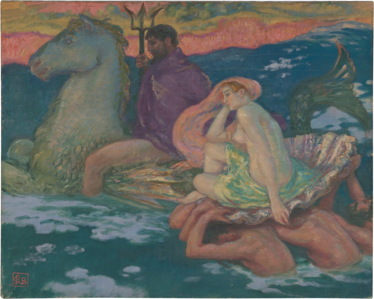 Poseidon og Amphitrit af Rupert Bunny