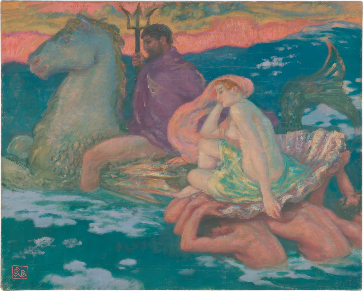 Poseidon og Amphitrite af Rupert Bunny