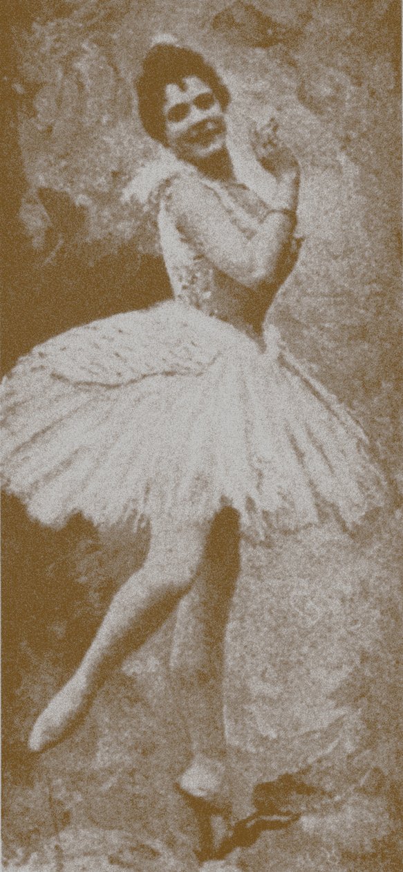 Pierina Legnani som Odette i Marius Petipa og Lev Ivanovs genoptagelse af Svanesøen, Sankt Petersborg, 1895. af Russian Photographer
