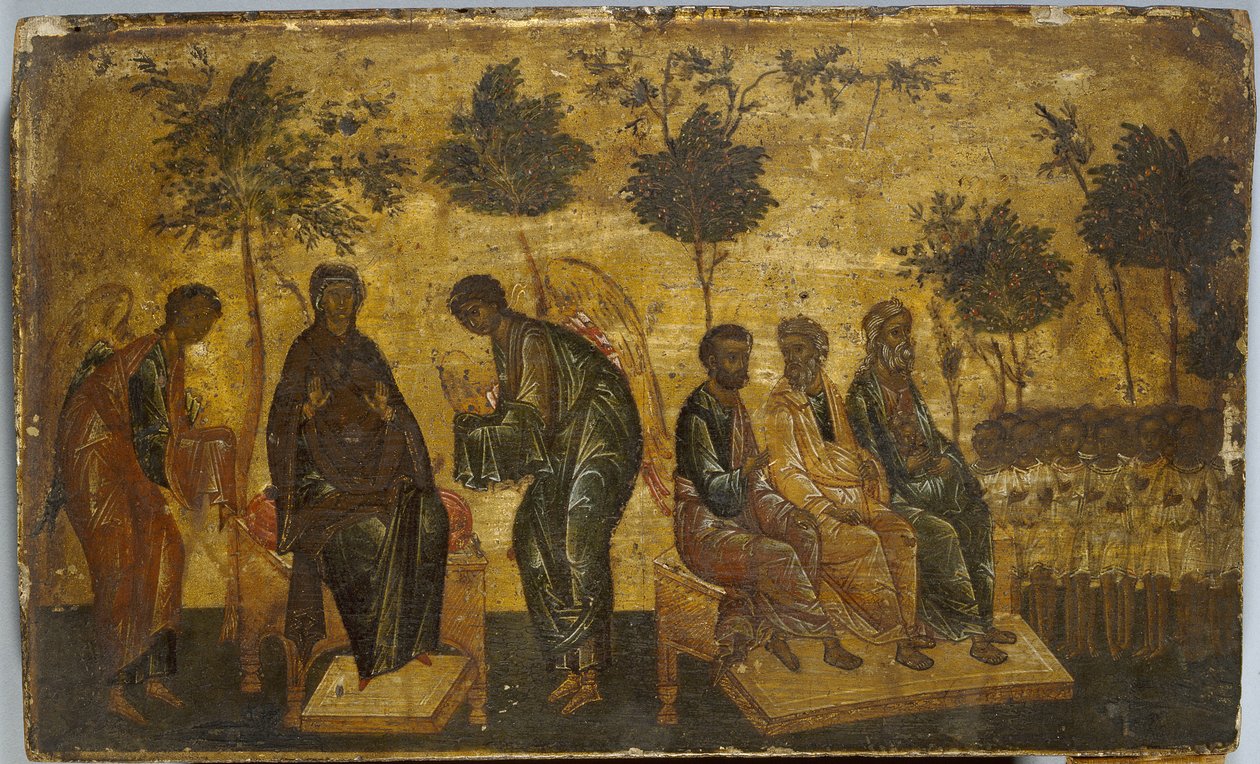 Ikon af The Just in Paradise, begyndelsen af det 16. århundrede af Russian School