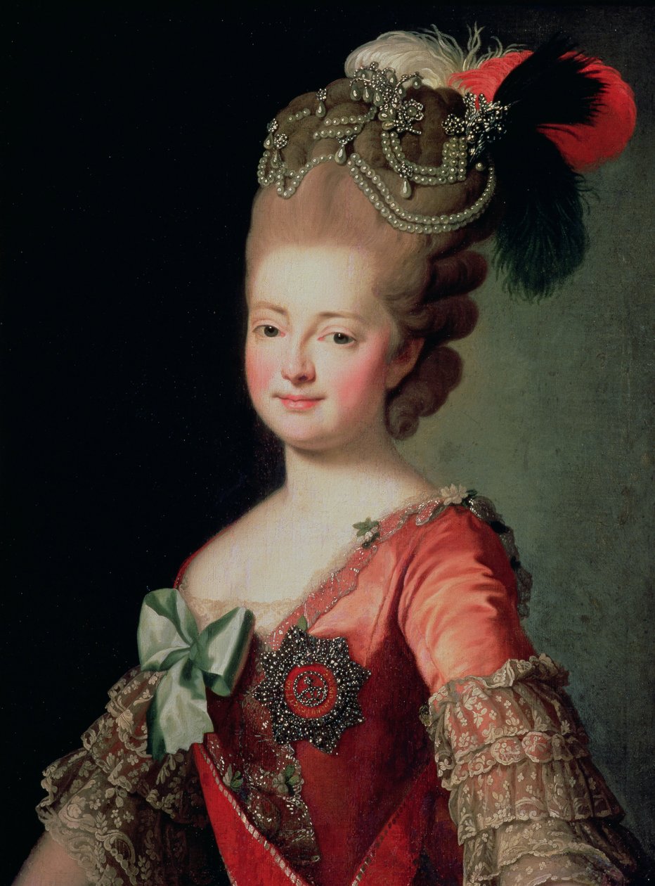 Portræt af Maria Fyodorovna (1759-1828) af Russian School
